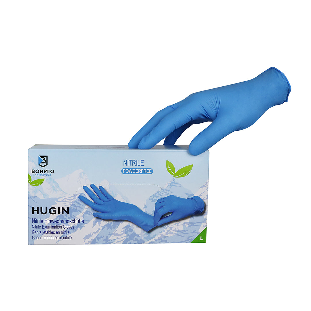 BORMIO SENSITIVE Hugin – Nitril Einweghandschuhe Blau, 100 Stück