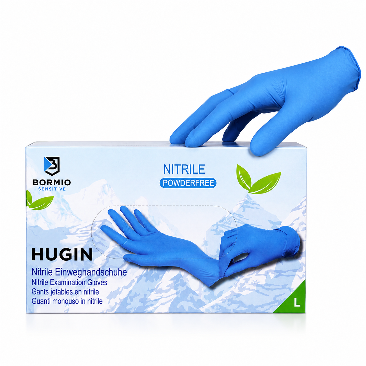 BORMIO SENSITIVE Hugin – Nitril Einweghandschuhe Blau, 100 Stück
