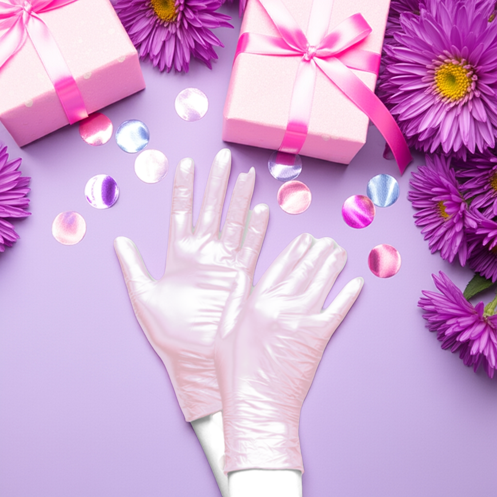 Fancy Violet Nitrilhandschuhe glänzend