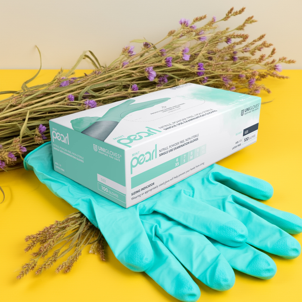 Violet Pearl nitrile gloves