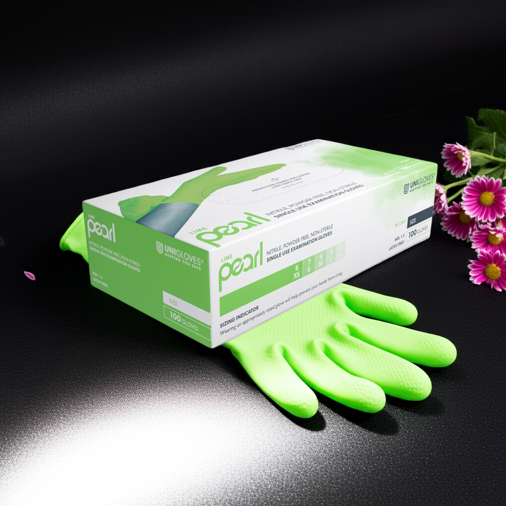 Violet Pearl nitrile gloves