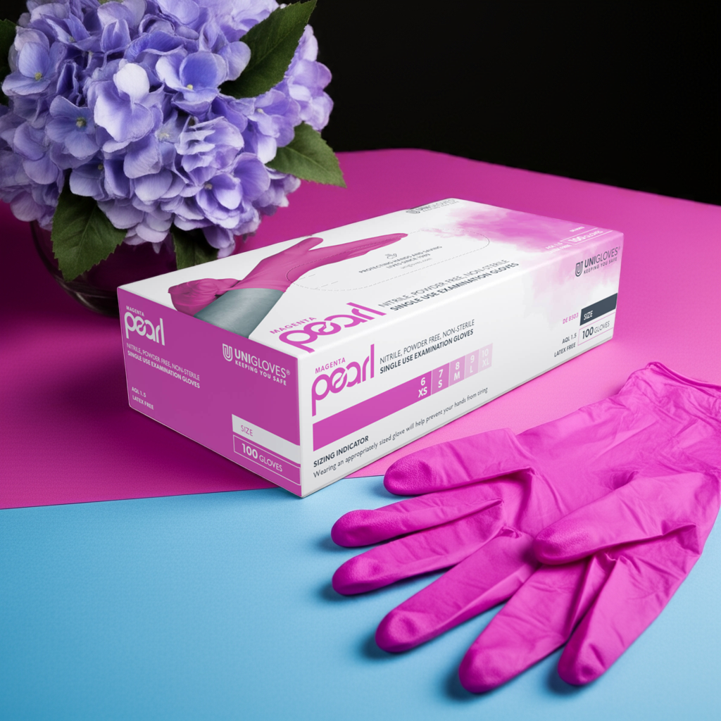 Magenta Pearl Nitrilhandschuhe