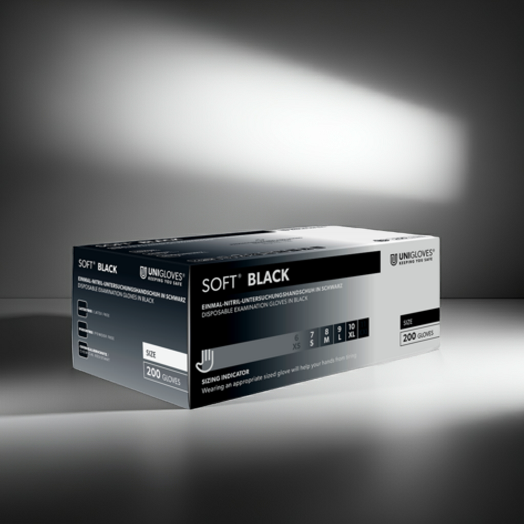 Uniglove's Soft Nitrile Black