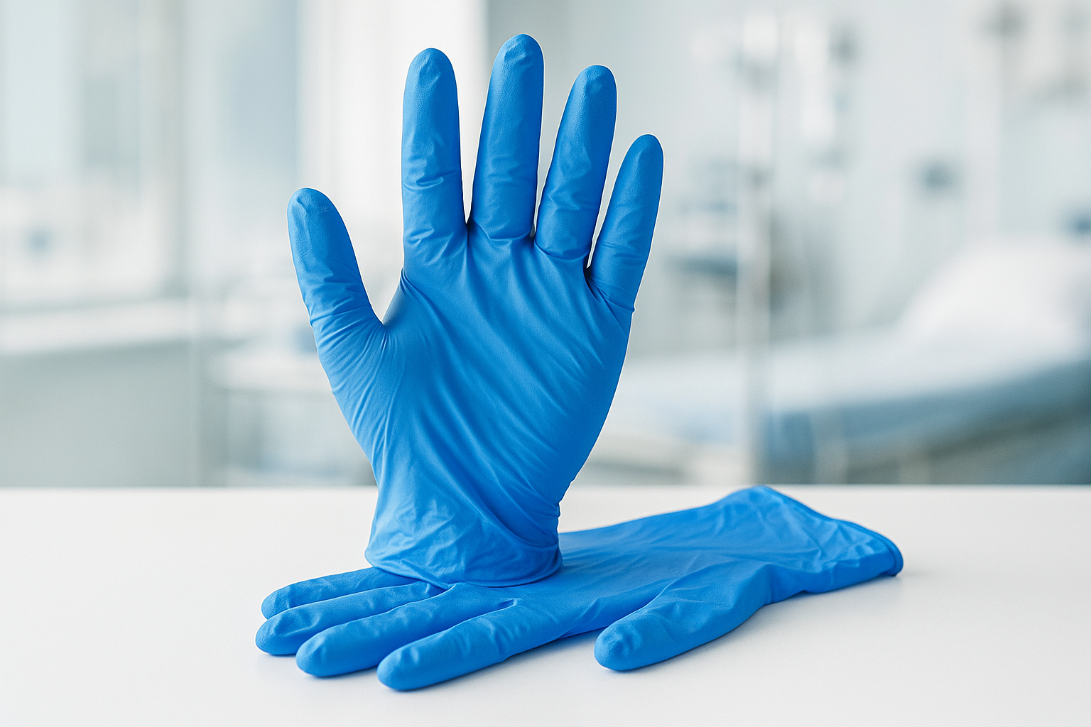 blaue Nitrilhandschuhe für Krankenhaus, Arzt und Pflege