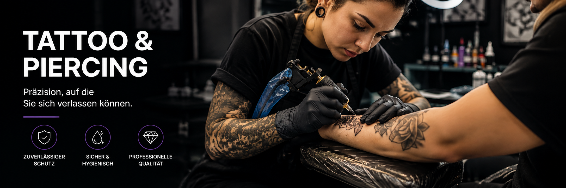 Glovix Einweghandschuhe für Tattoo, Piercing und hygienisches Arbeiten