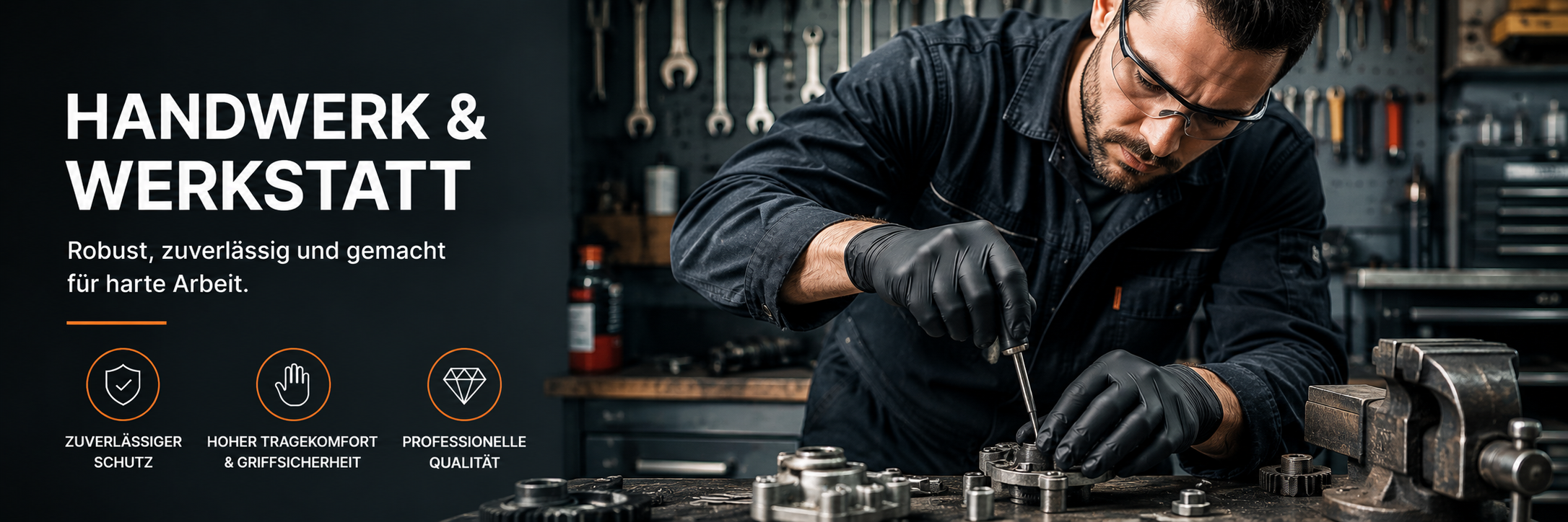 Glovix Einweghandschuhe für Handwerk, Werkstatt und professionelle Anwendungen