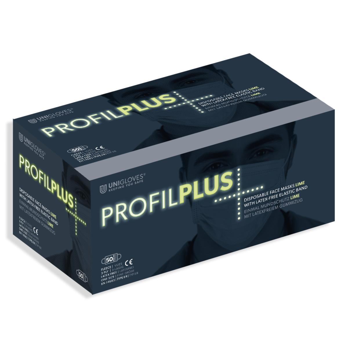 UNIGLOVES PROFIL PLUS Lime Mundschutz