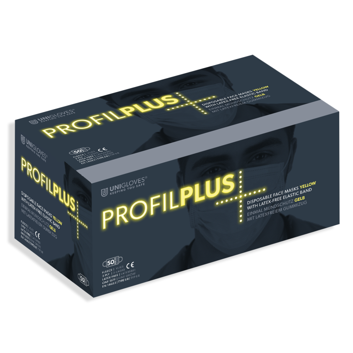 UNIGLOVES PROFIL PLUS Yellow Mundschutz