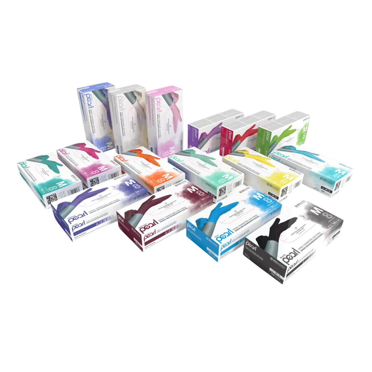 18 verschiedene Farben Nitrilhandschuhe bei Glovix.net