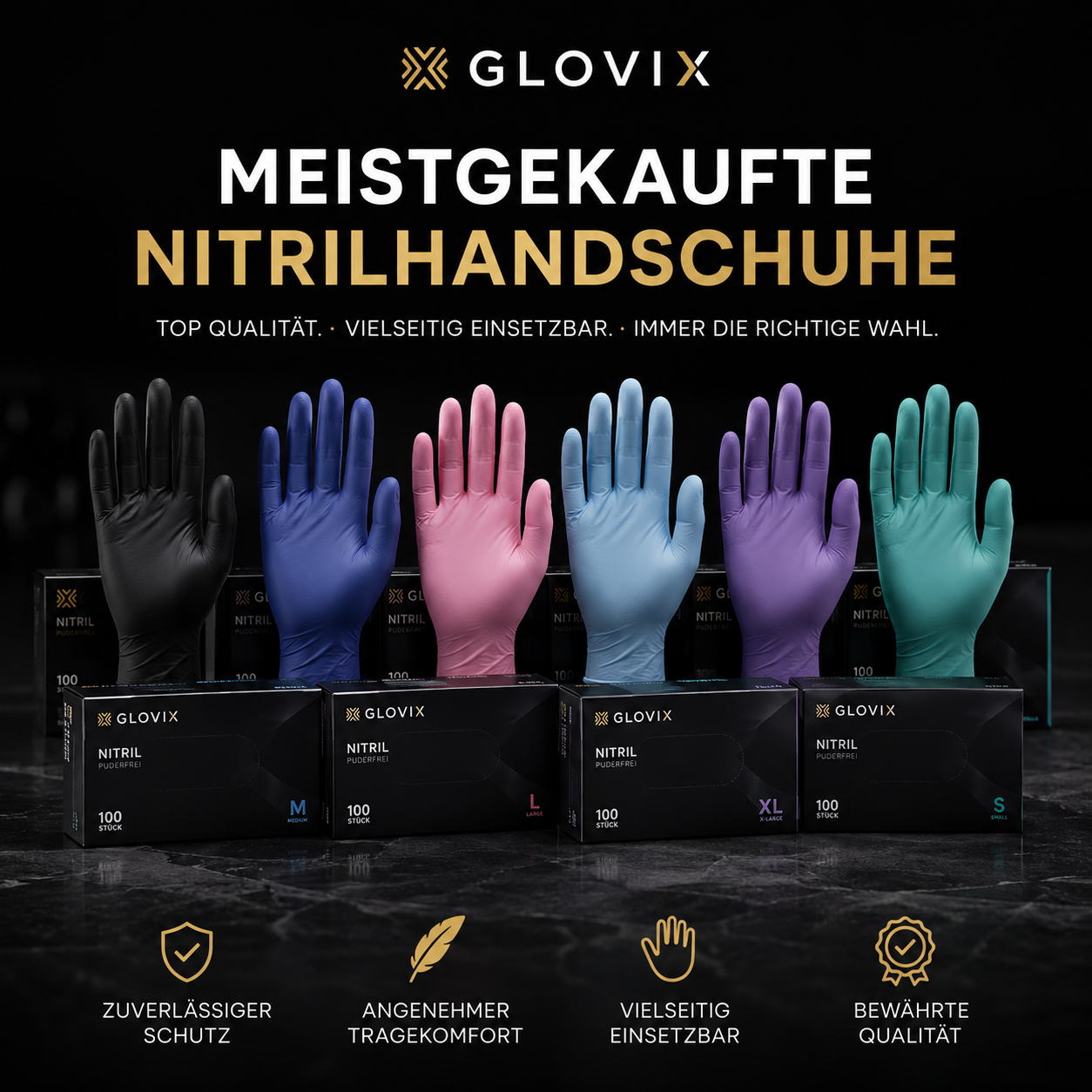 Glovix Bestseller – meistgekaufte Nitrilhandschuhe unserer Kunden