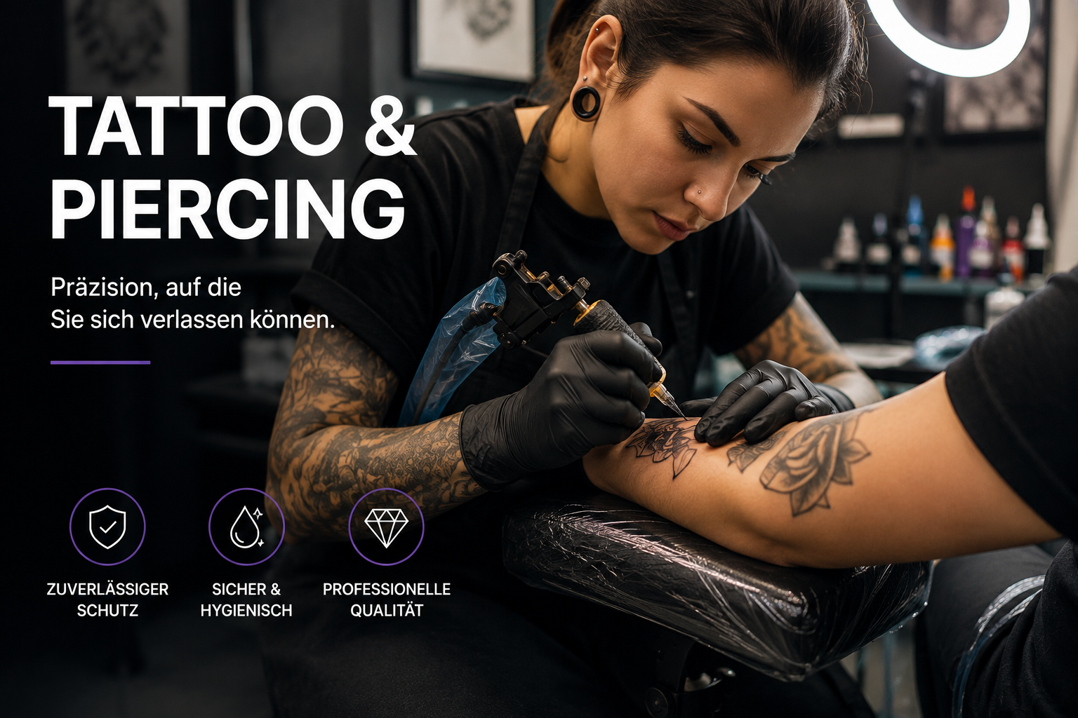Glovix Einweghandschuhe für Tattoo, Piercing und hygienisches Arbeiten