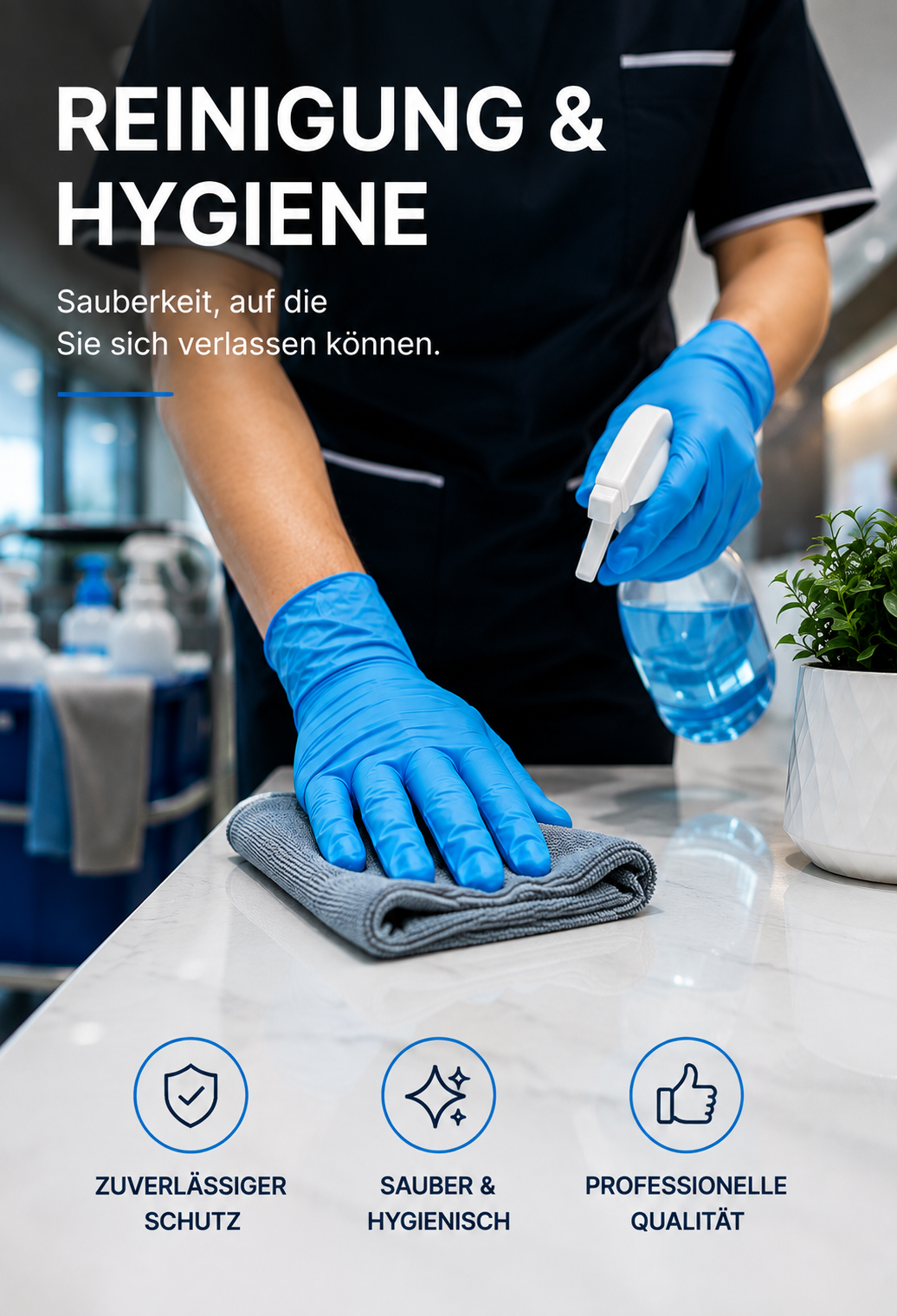 Glovix Einweghandschuhe für Reinigung und Hygiene im professionellen Einsatz