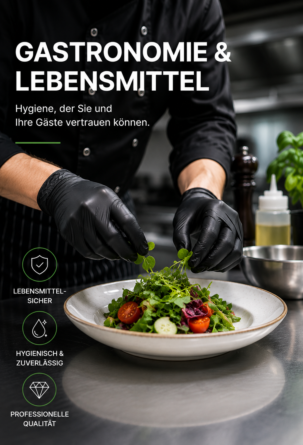 Glovix Einweghandschuhe für Gastronomie, Lebensmittel und hygienisches Arbeiten