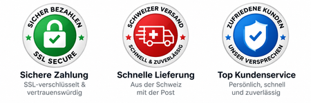 Sicher bestellen bei Glovix – sichere Zahlung, schneller Schweizer Versand und persönlicher Kundenservice