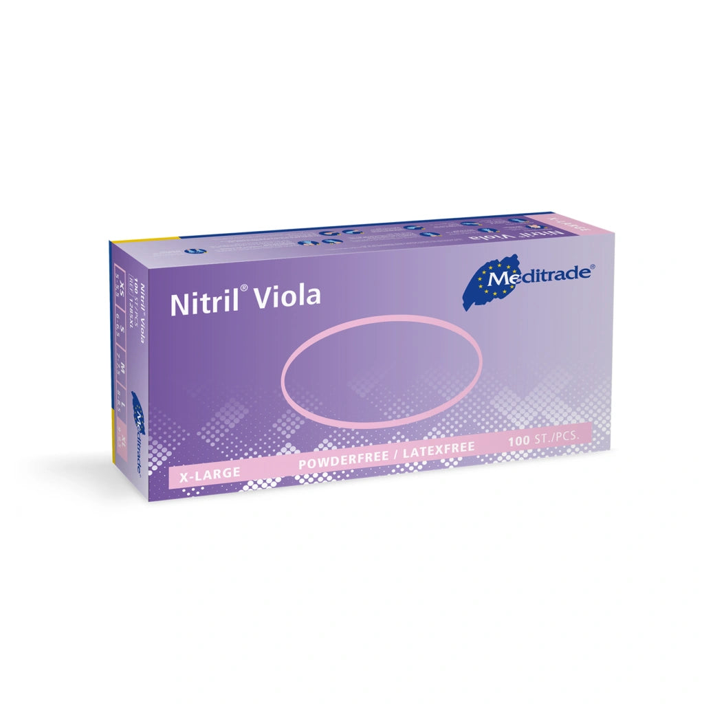 Nitrile Viola examination and protective gloves